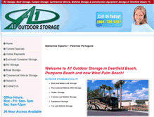 Tablet Screenshot of a1outdoorstorage.com